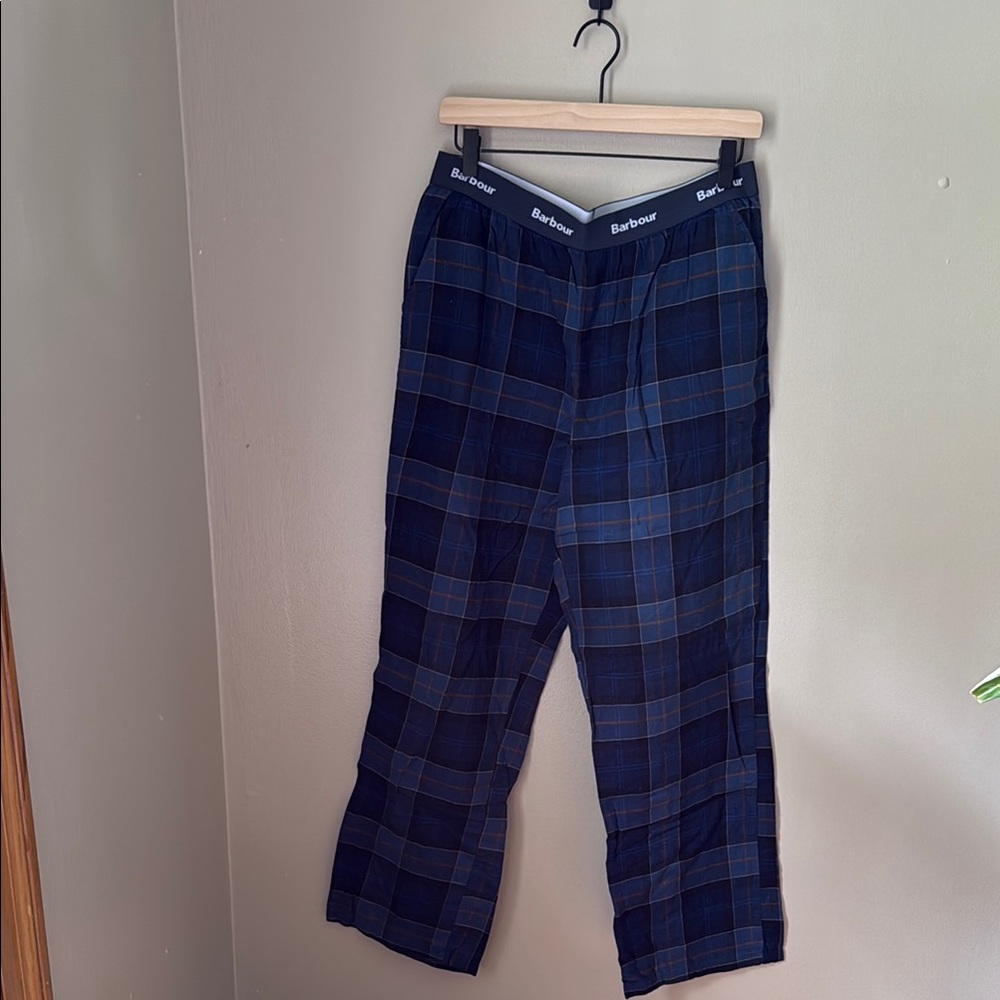 Barbour Men's Blue Plaid Pajama Pants